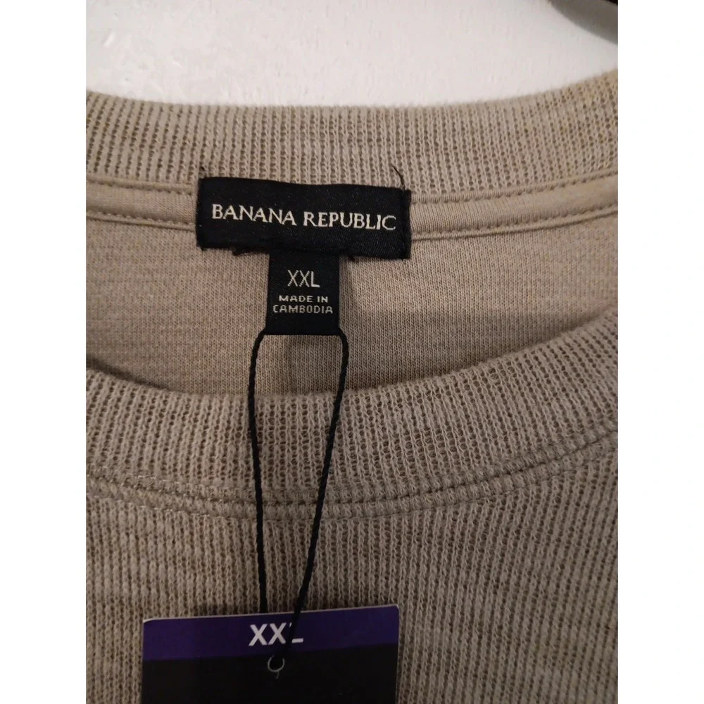 NWT Banana Republic Sweater Timber Wolf Double Knit Crew  Sz. XXL‎